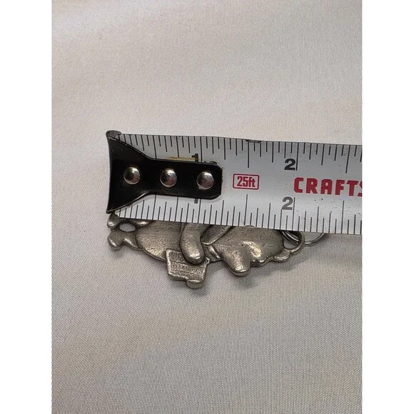 Vintage Winnie the Pooh Keychain Metal Charm – Classic Bear Holding Honey Pot - Picture 5 of 5